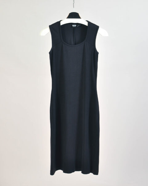 Vintage 00s Black Midi Dress – M