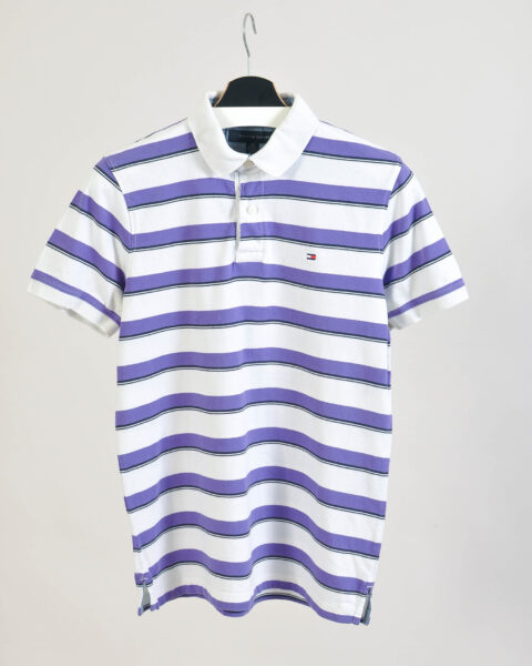 Vintage 00s Tommy Hilfiger Striped Polo Shirt – Size S/P