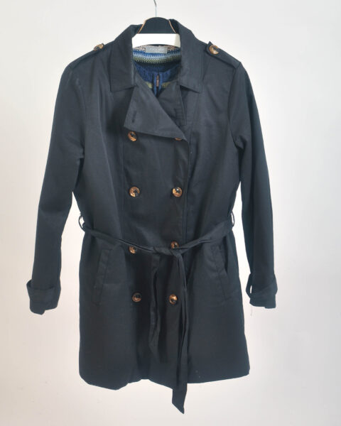 Vintage 90s trench coat in black