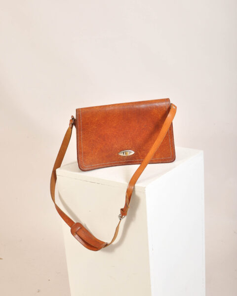 Vintage 90s real leather shoulder bag