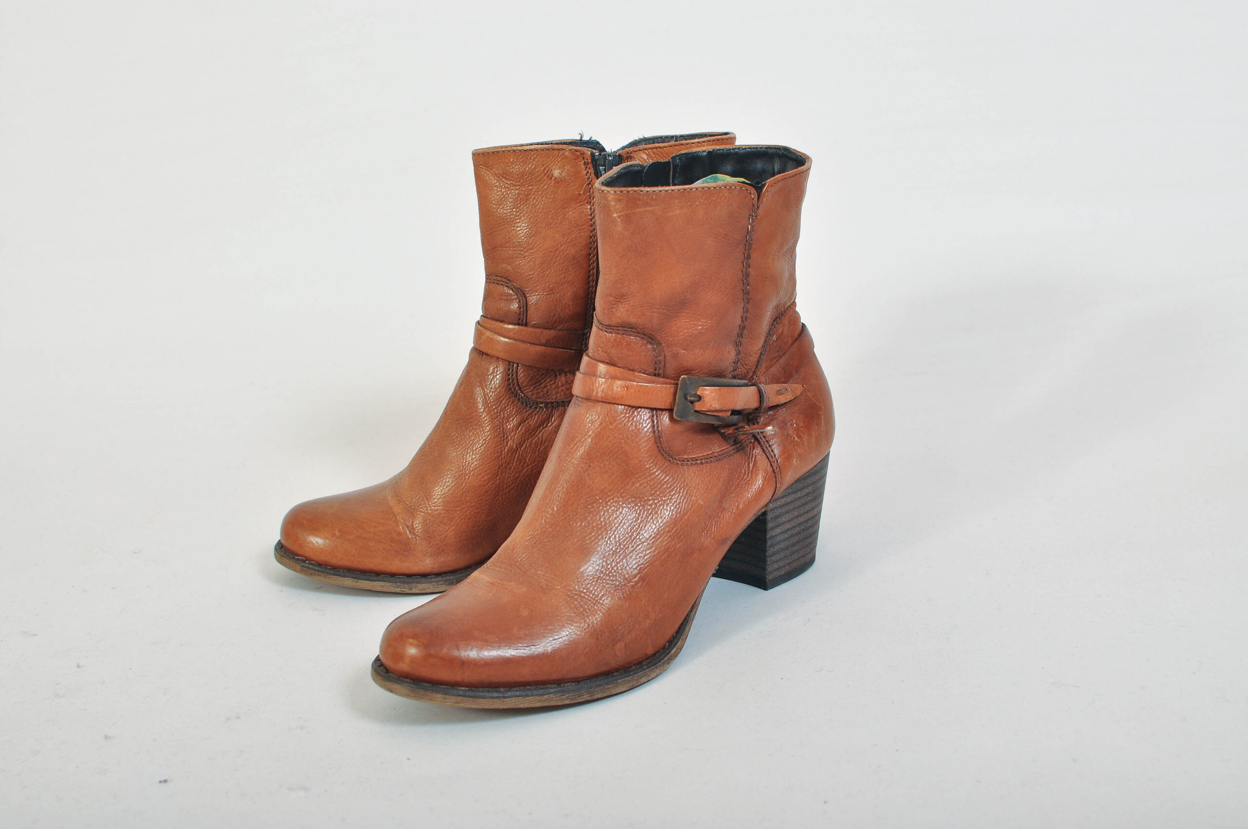 Vintage Y2K Real Leather Ankle Boots – EU 39 - Image 3