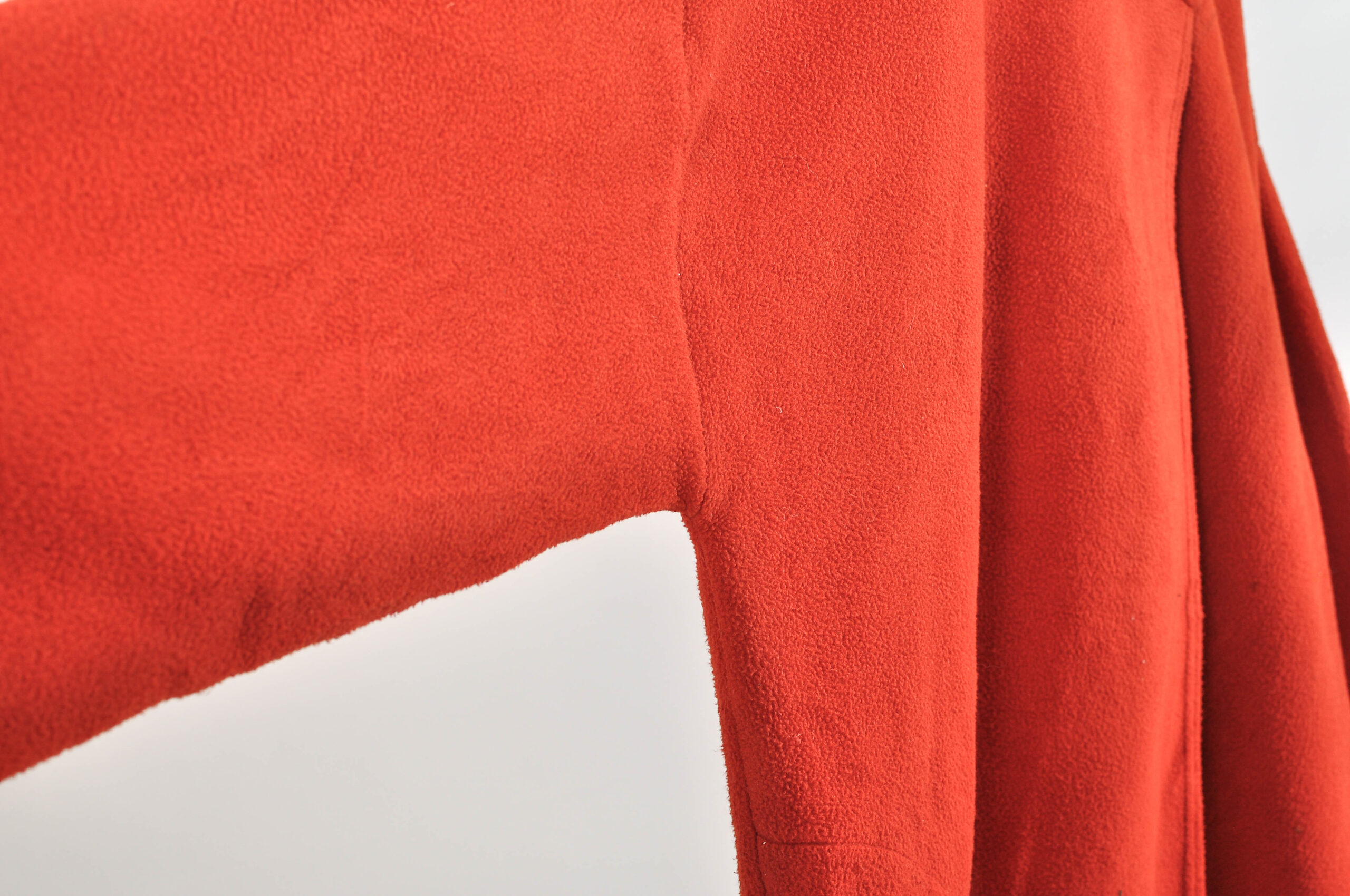 Vintage 00s Bryn Walker Orange Fleece Poncho Coat – M - Image 6