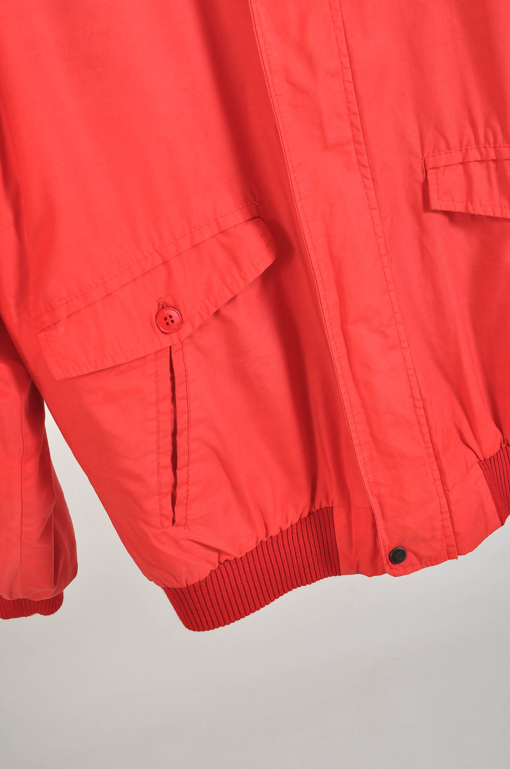 Vintage 80s Red Funnel Neck Jacket – L - Image 4