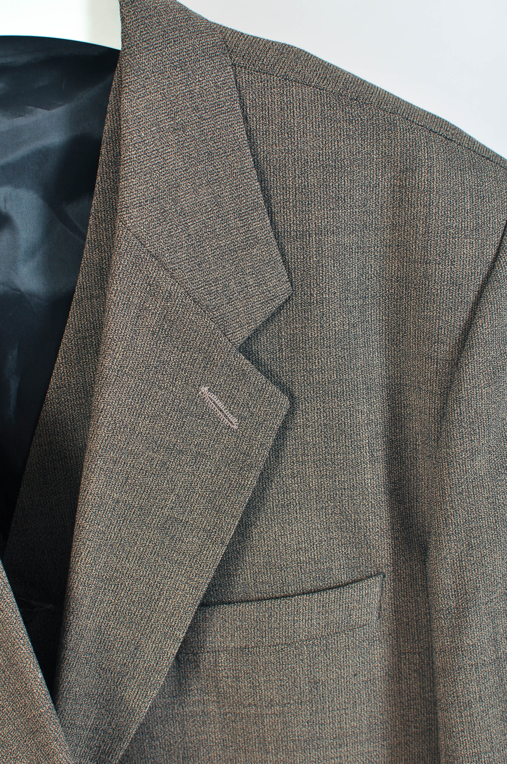 Vintage 90s Khaki Three Piece Suit – Giovani Wool Blend XL - Image 6