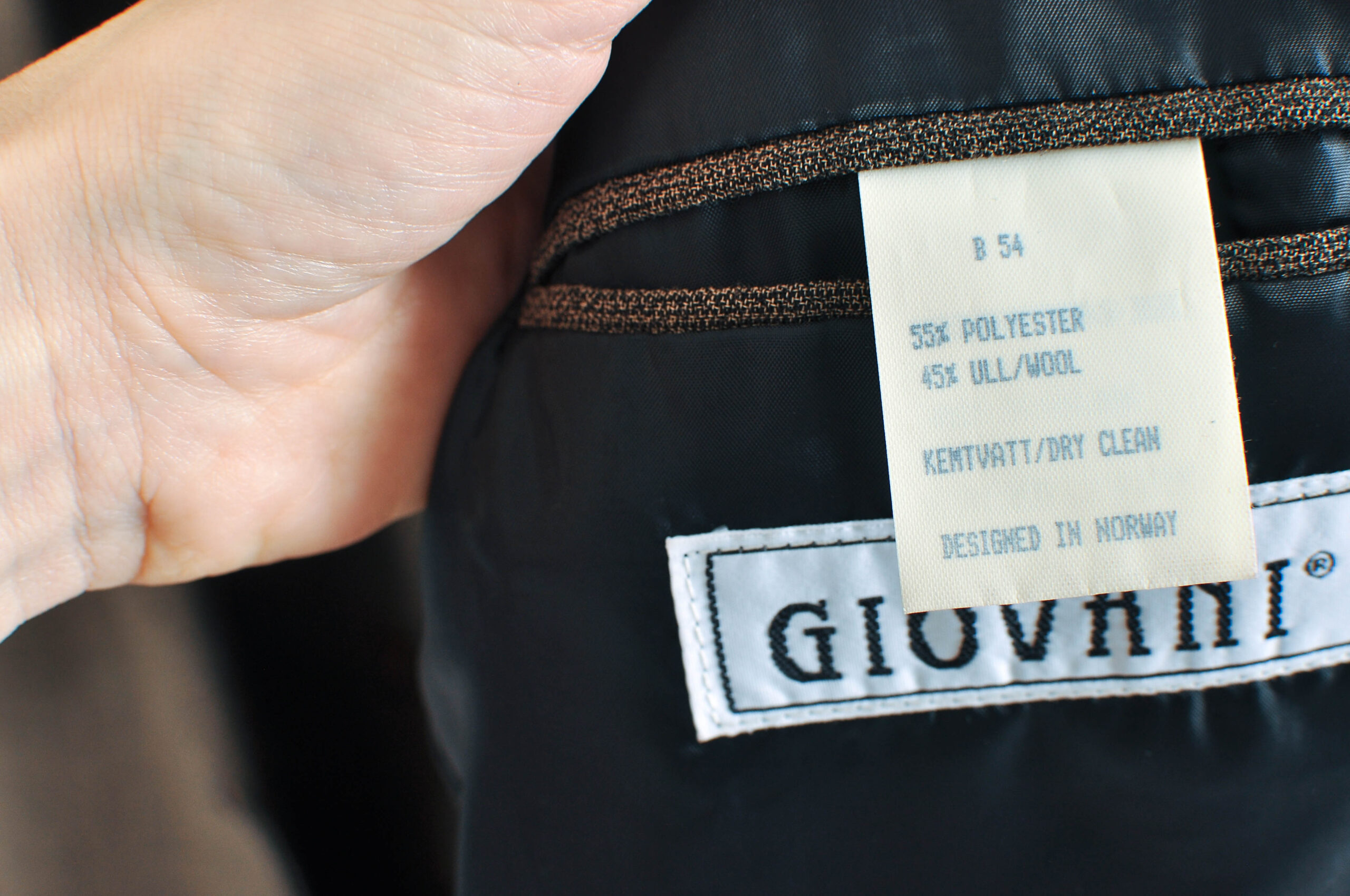 Vintage 90s Khaki Three Piece Suit – Giovani Wool Blend XL - Image 8