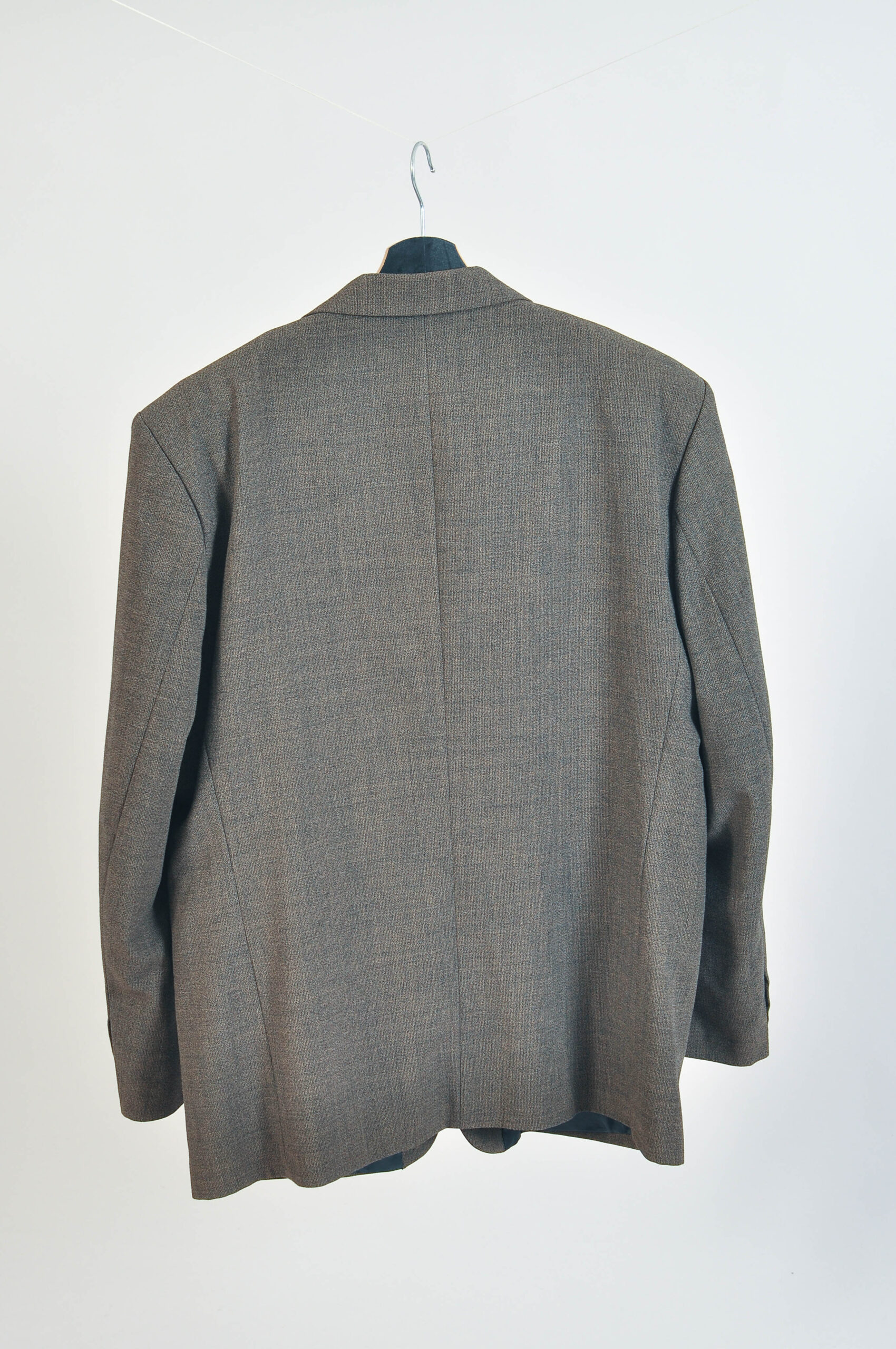 Vintage 90s Khaki Three Piece Suit – Giovani Wool Blend XL - Image 9