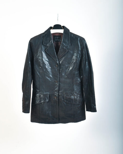 Vintage 90s real leather blazer jacket