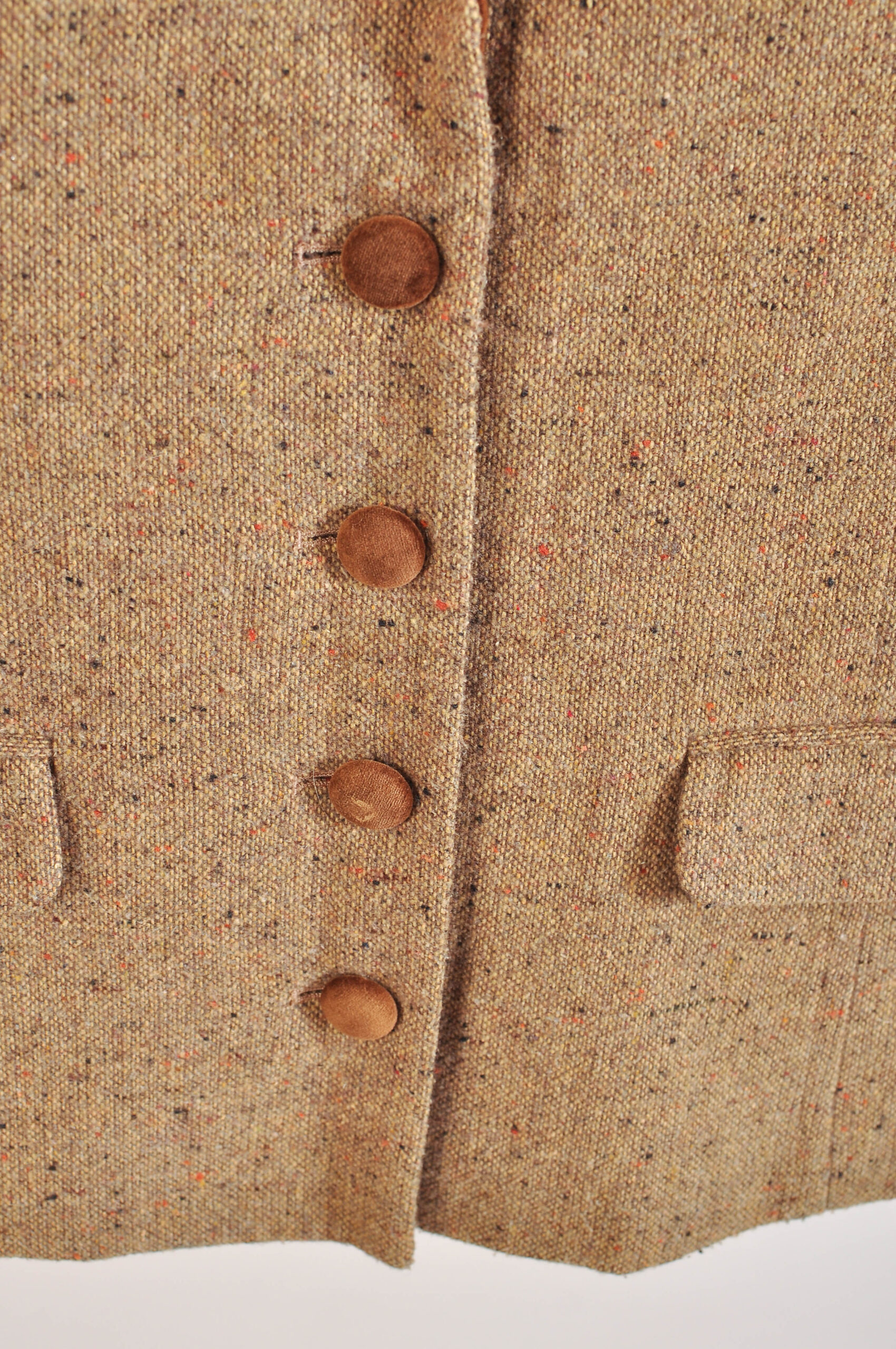 Vintage 90s Together! Brown Tweed Blazer – Size 38 - Image 3