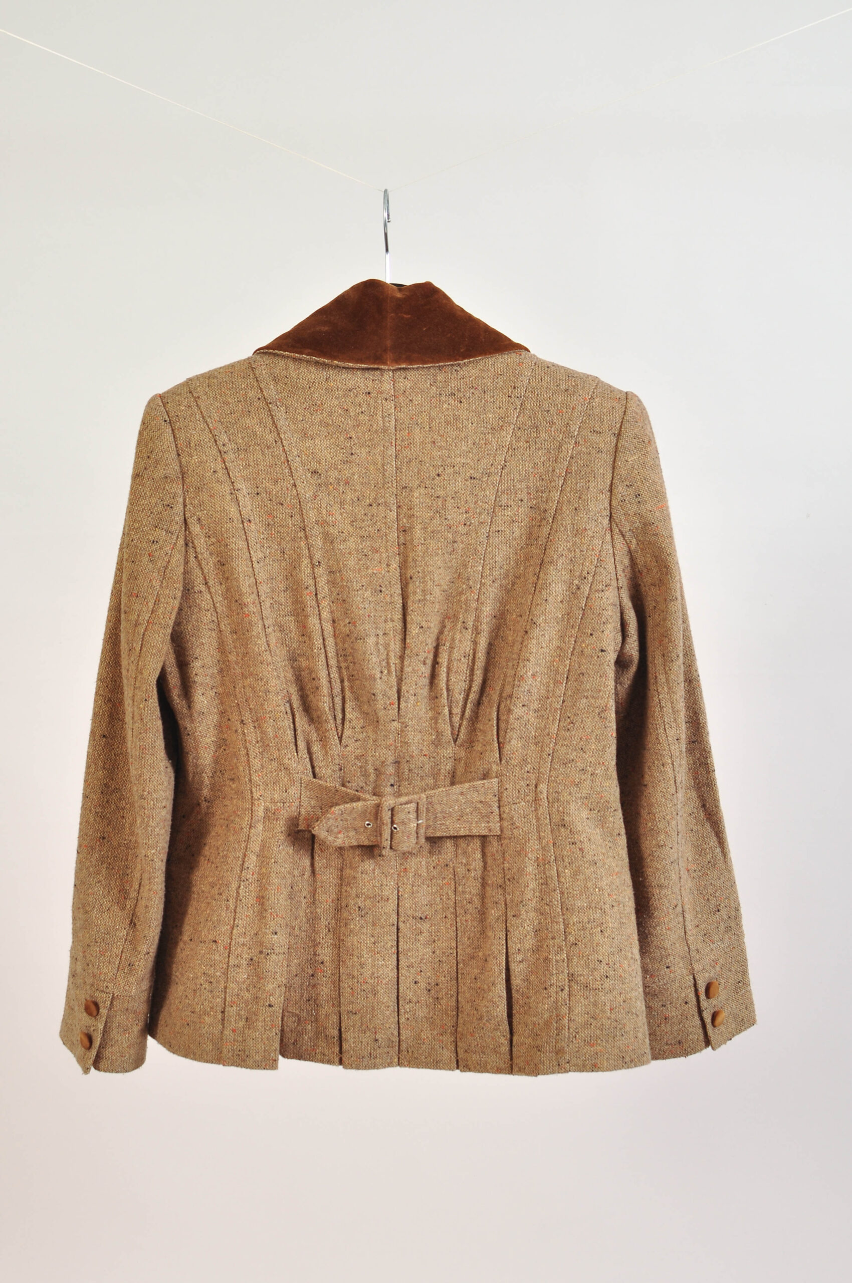 Vintage 90s Together! Brown Tweed Blazer – Size 38 - Image 4