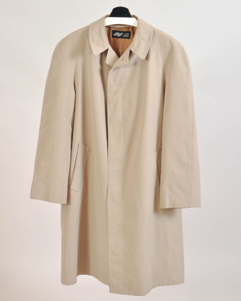 Vintage 80s Beige Maxi Mac Coat – XL
