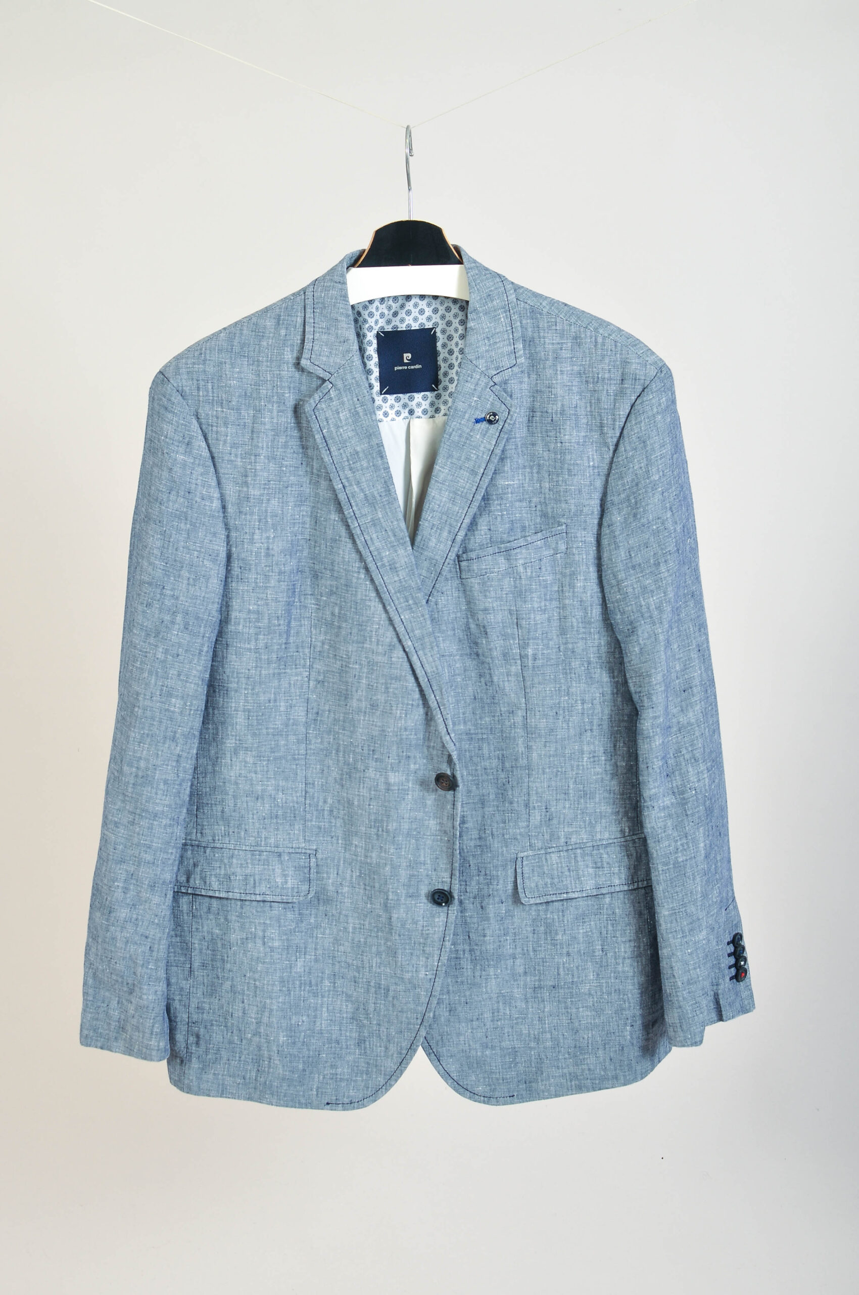 Vintage 00s Pierre Cardin Linen Blazer Jacket | Size 26 (XL)