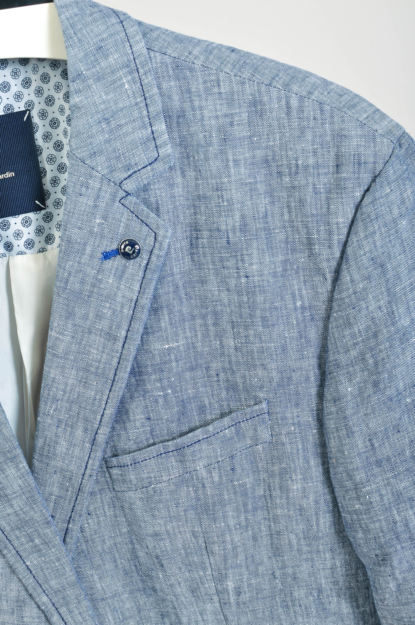 Vintage 00s Pierre Cardin Linen Blazer Jacket | Size 26 (XL) - Image 3