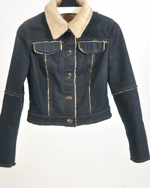 Vintage 00s shearling denim jacket
