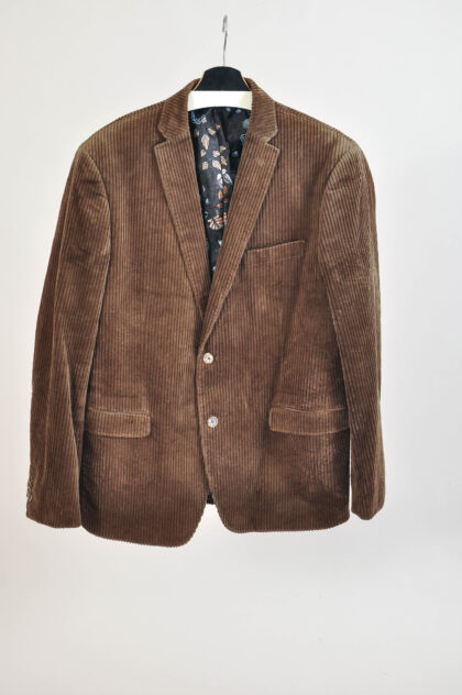 Vintage 00s Brown Corduroy Blazer Jacket | Size 56