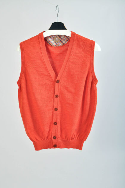 Vintage 00s Orange Vest by März – Size 50 – Retro Style