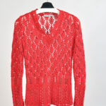 Vintage 00s crocheted top in red