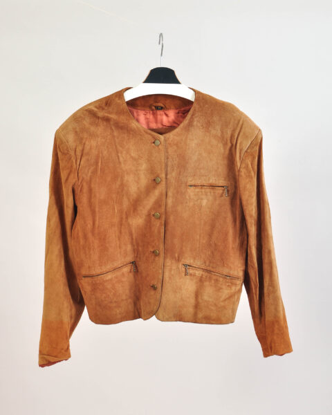 Vintage 80s Suede Leather Jacket – XL