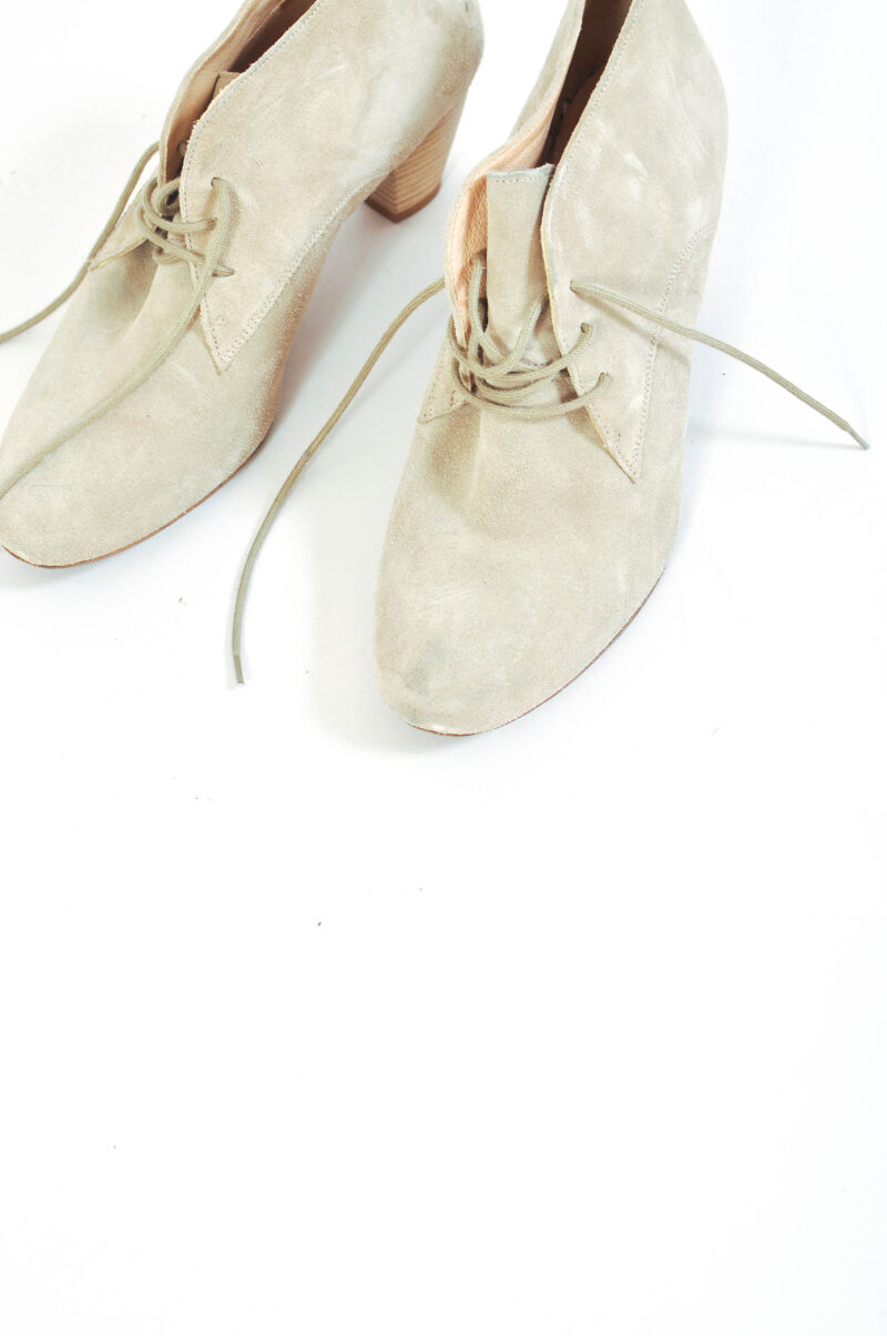Vintage 00s suede leather ankle shoes - Image 4