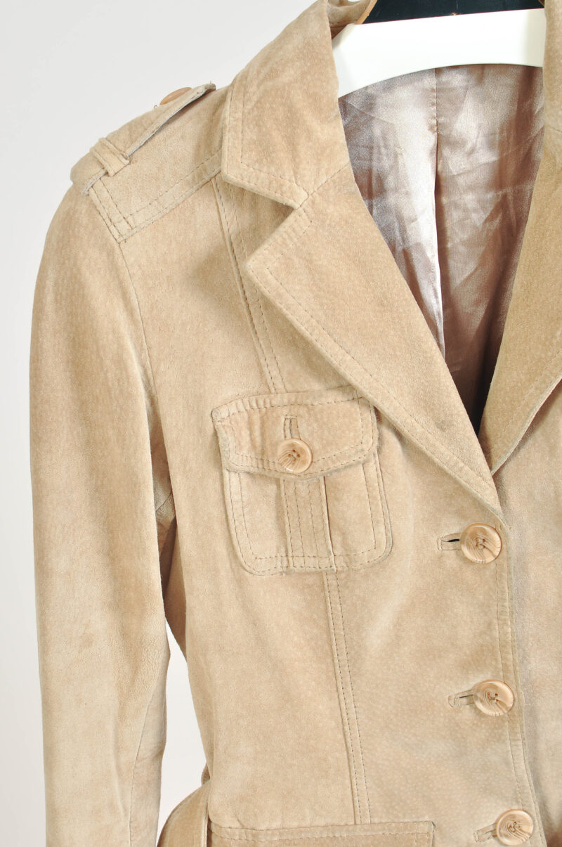Vintage 00s suede leather jacket - Image 3
