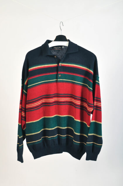 Vintage 90s Italian Polo Jumper | Size XL
