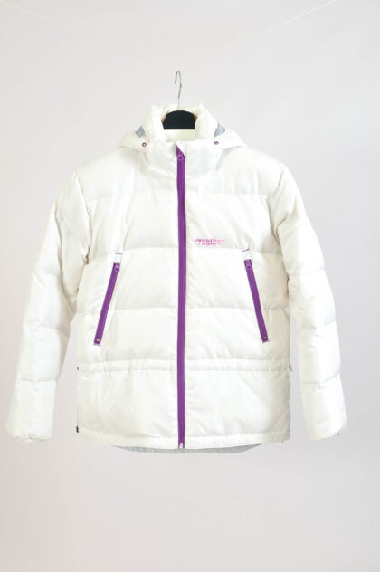 Vintage 90s Weather Report Puffer Jacket in White