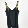 Vintage 00s top in black with gold details - Image 4