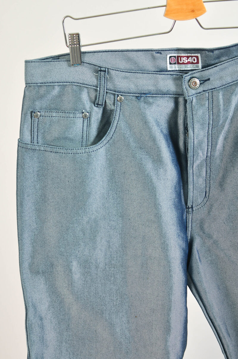 Vintage 00s trousers in silver - Image 3