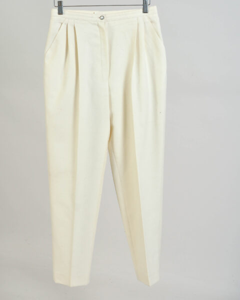 Vintage 90s Classic Cream Trousers - M
