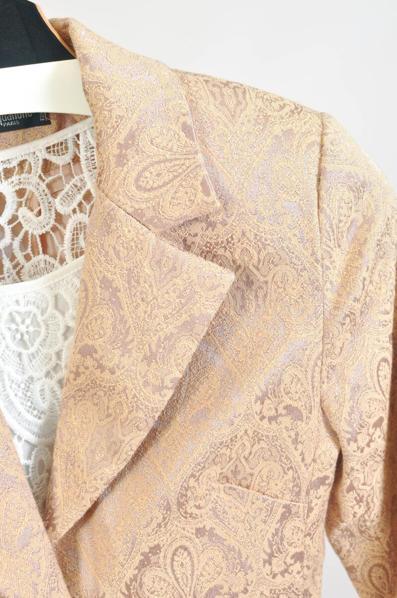 Vintage 00s blazer jacket in gold - Image 3