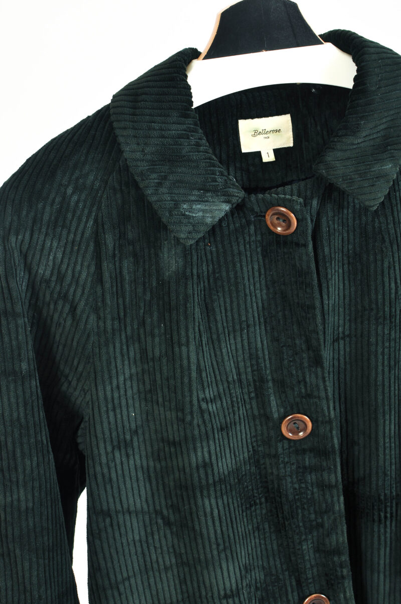 Vintage 90s corduroy coat in green - Image 3