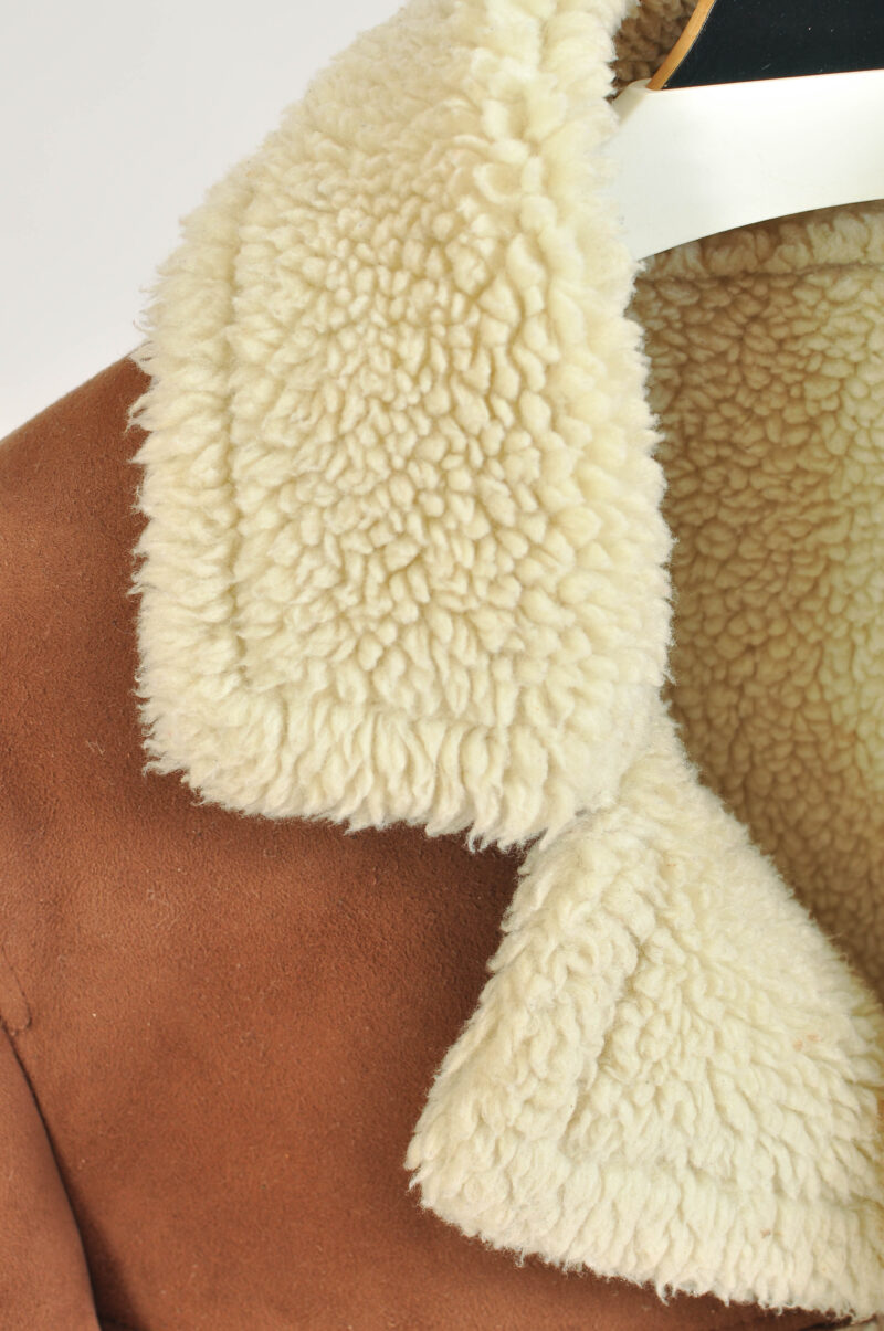 Vintage 00s faux shearling coat - Image 5