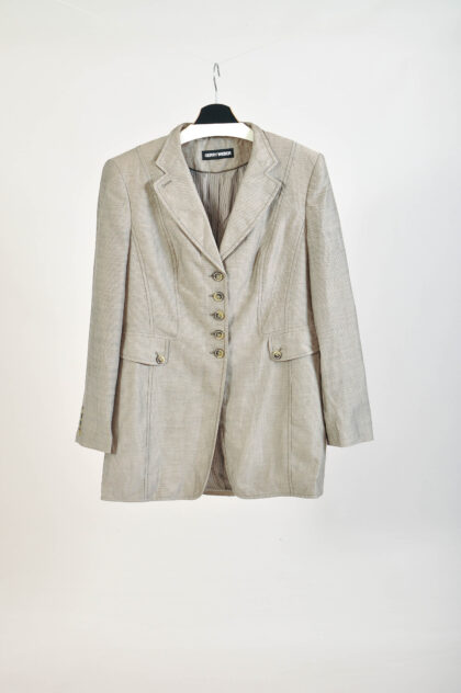Vintage Y2K Beige Blazer Jacket | 40