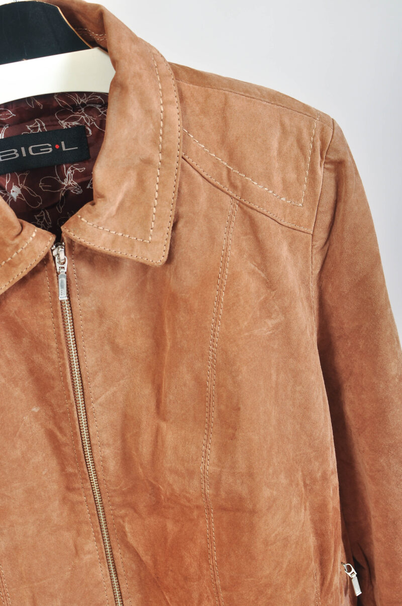 Vintage 00s suede leather jacket - Image 3