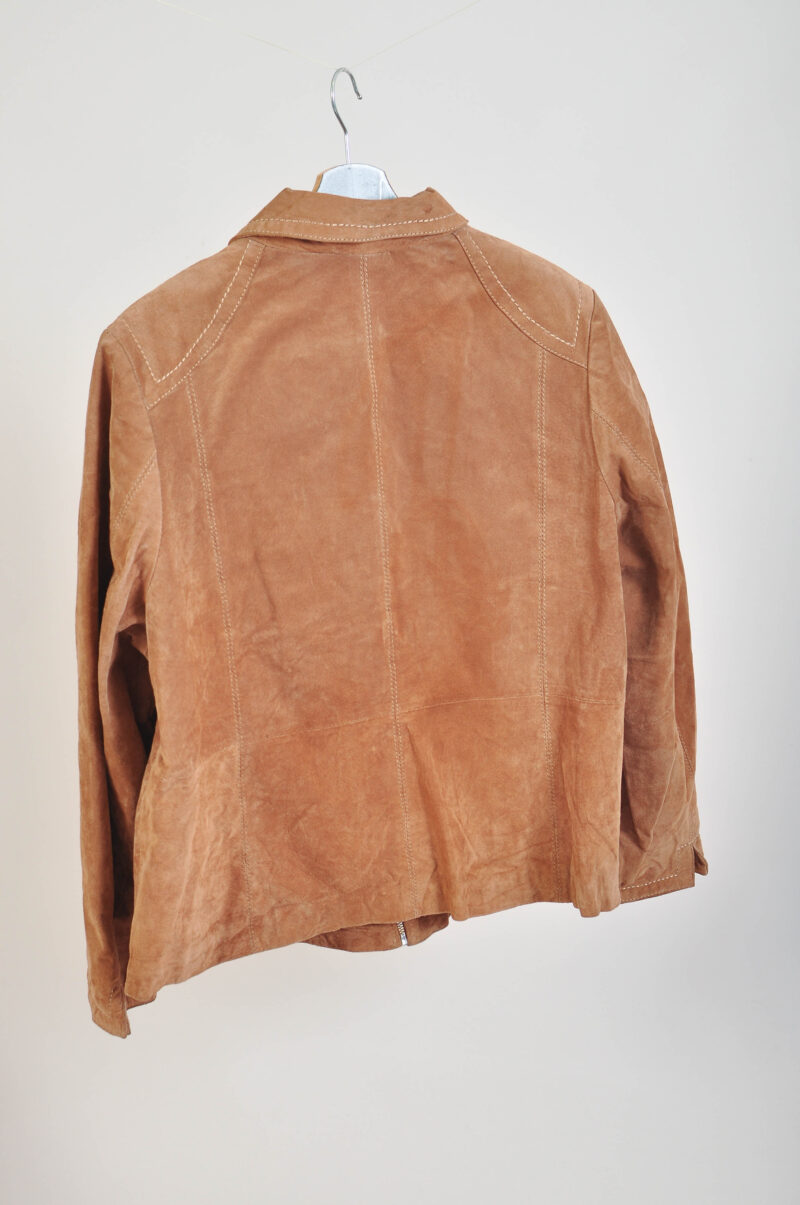Vintage 00s suede leather jacket - Image 4