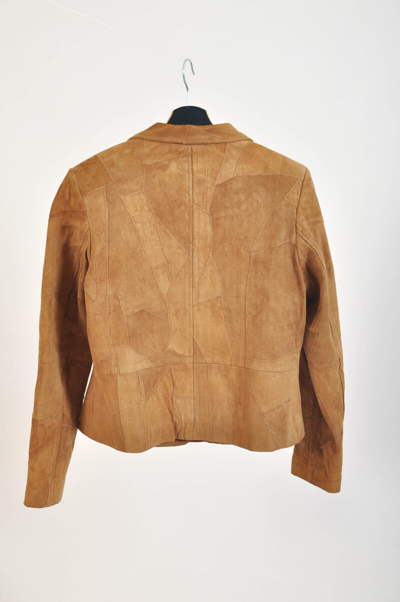 Vintage 00s suede leather blazer jacket - Image 5
