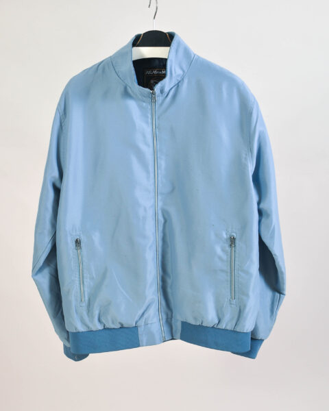 Vintage 00s Light Blue Bomber Jacket – XL