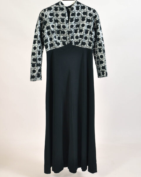 Vintage 70s Evening Maxi Dress - M