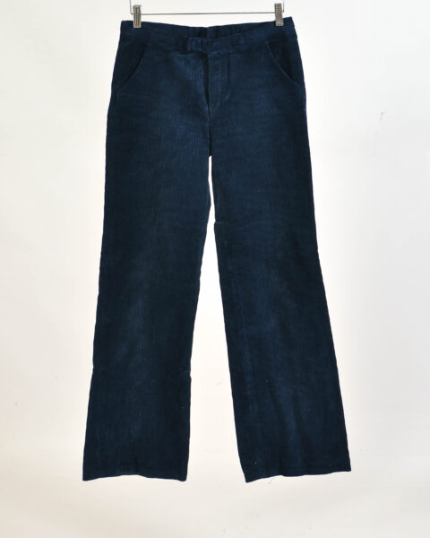 Vintage 70s corduroy trousers in navy - S
