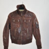 Vintage 00s leather jacket in brown
