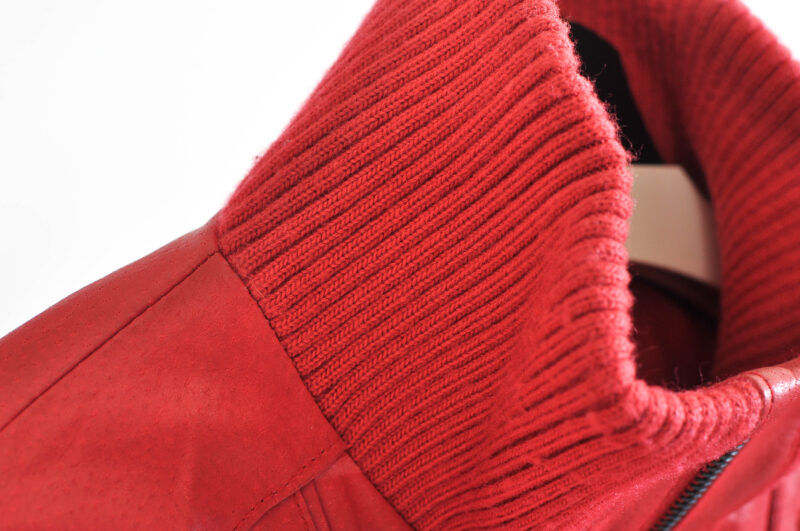 Vintage 00s leather jacket in red - Image 5