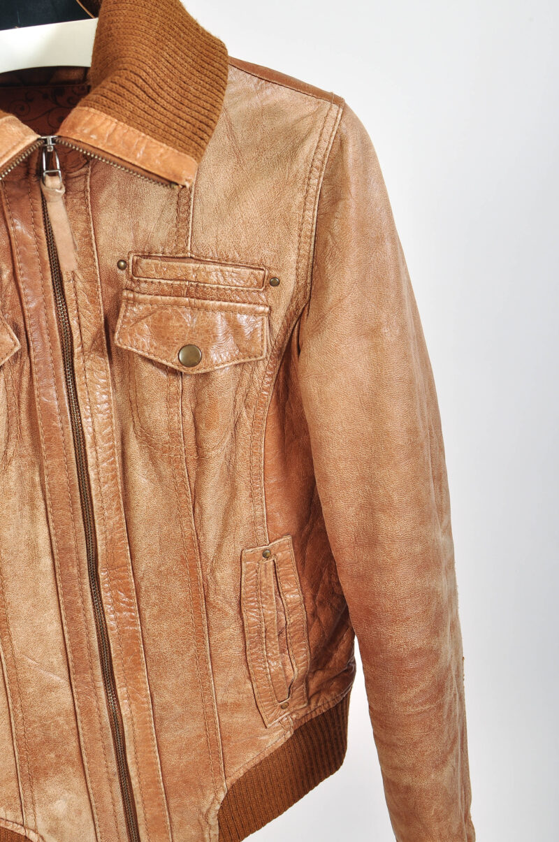 Vintage 00s real leather jacket - Image 3