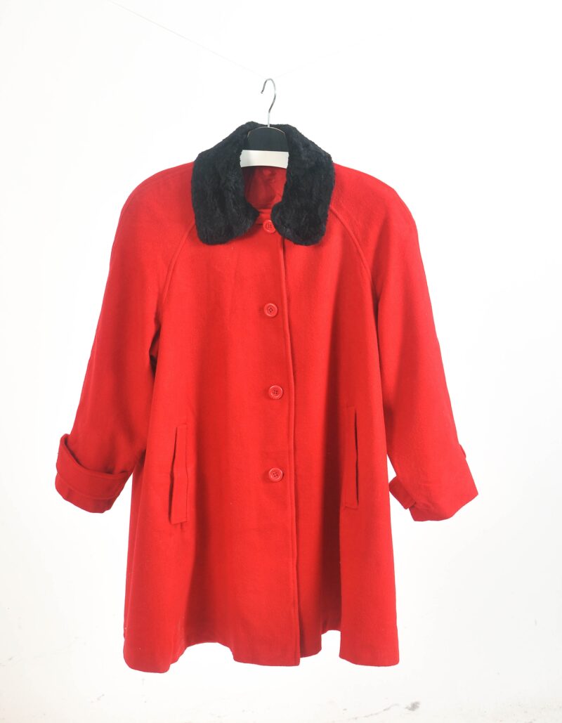 Vintage 90s Red Coat – Bold & Timeless