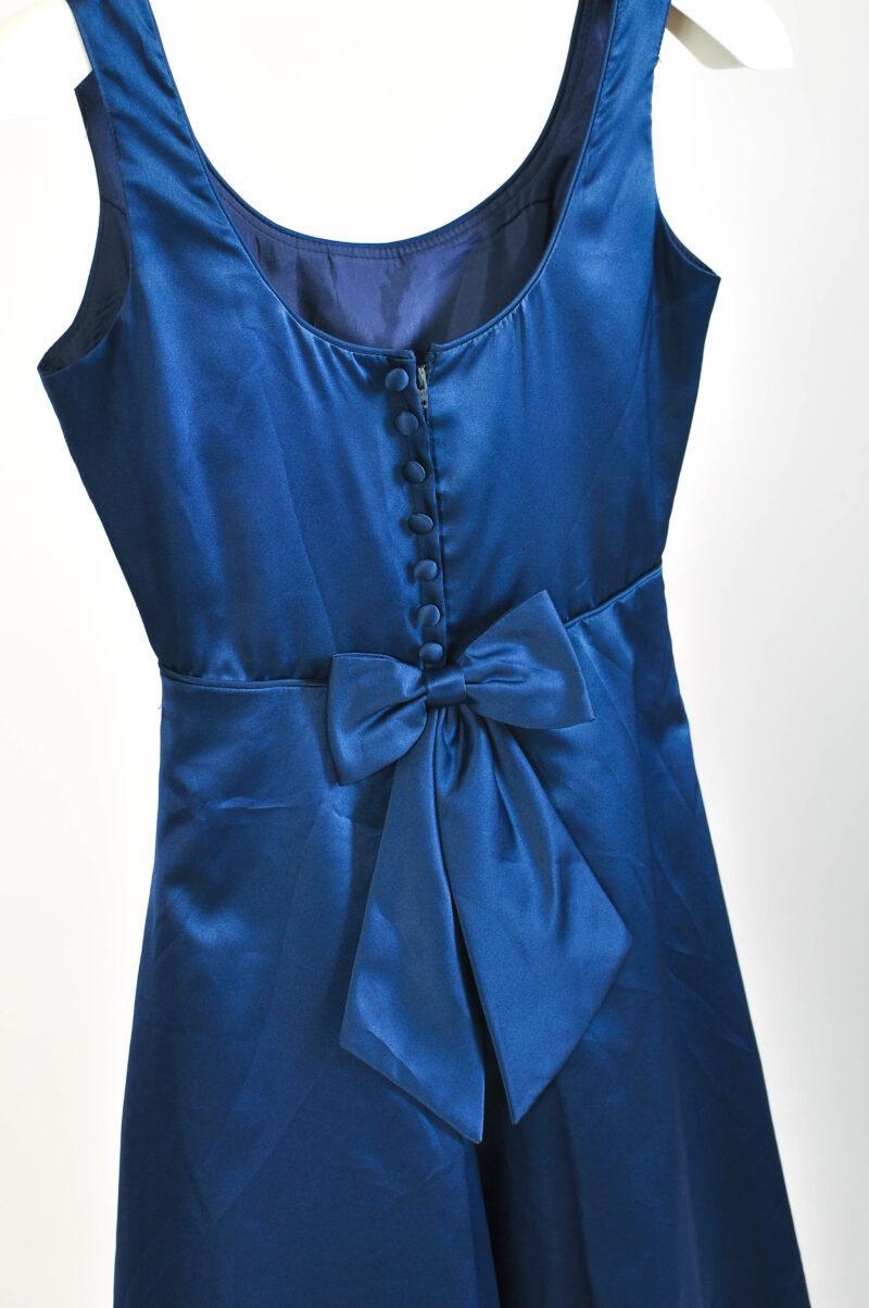 Vintage 00s maxi evening dress in navy - Image 4