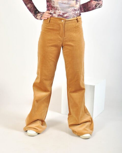 Vintage 00s brown corduroy flare trousers