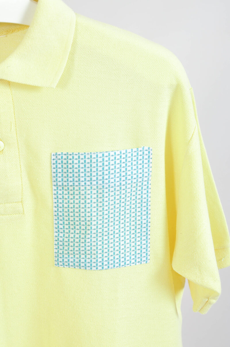 Vintage 00s reworked light yellow polo shirt - Image 3