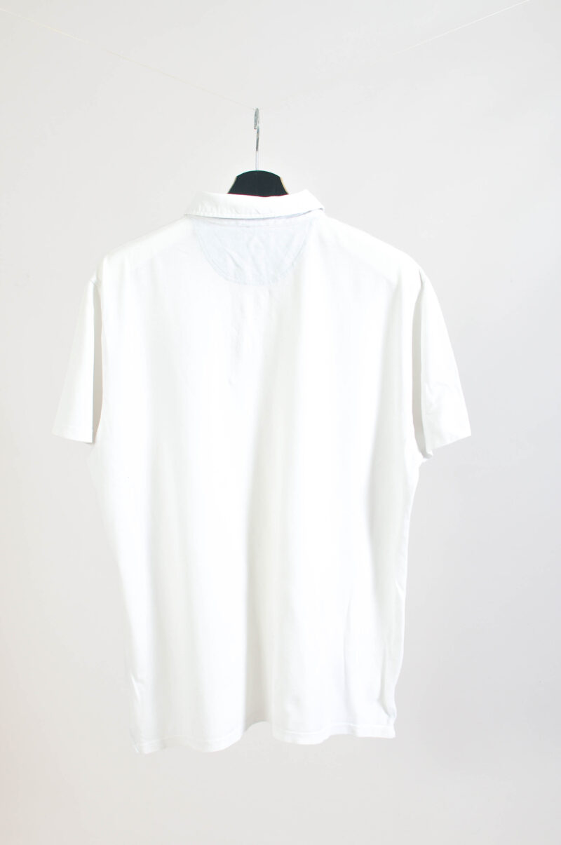 Vintage 00s reworked polo shirt in white - Image 4