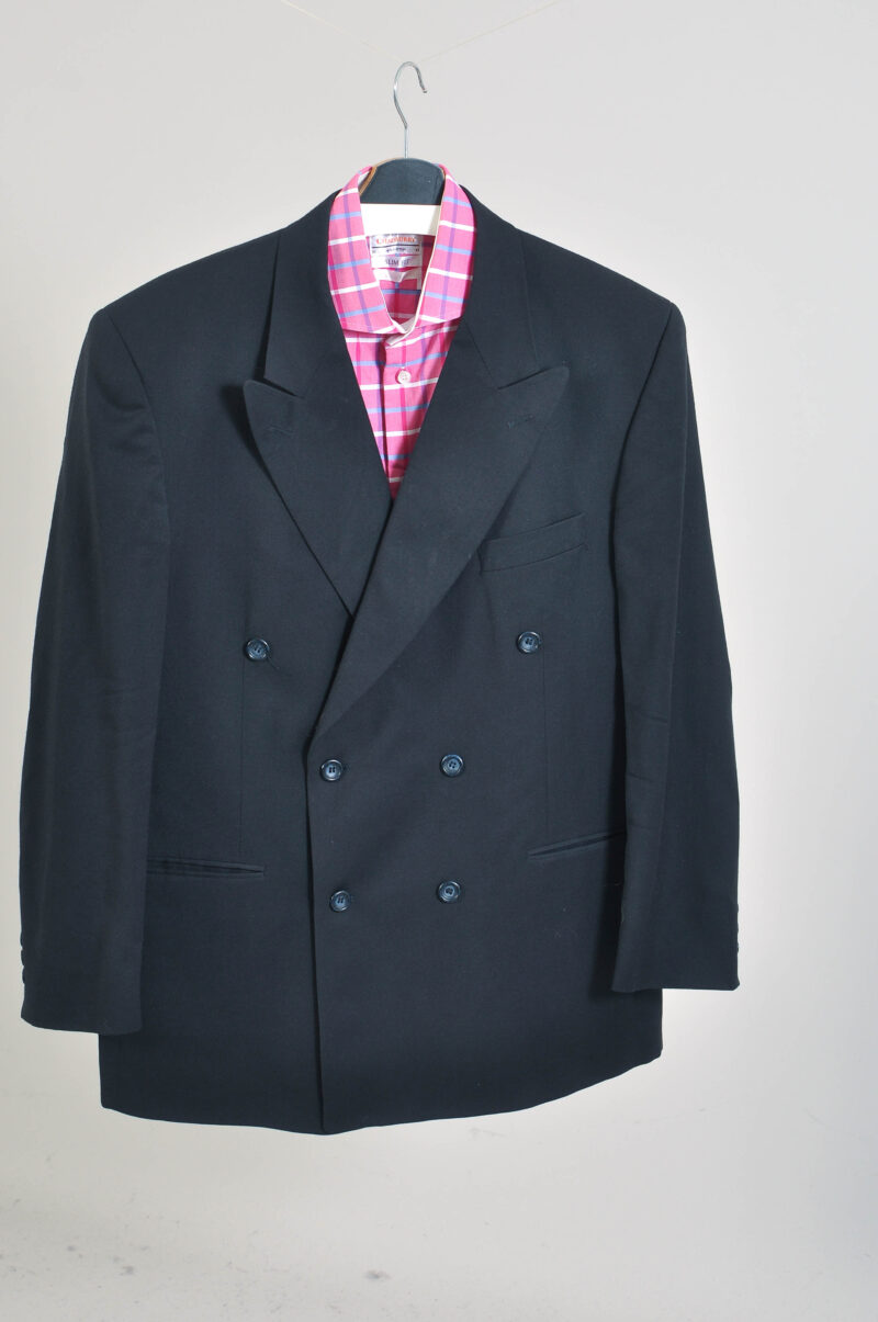 Vintage 80s Navy Double breasted blazer jacket