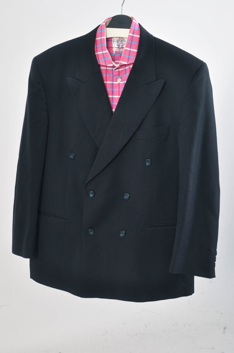 Vintage 80s Navy Double breasted blazer jacket - Image 4