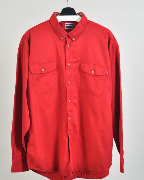 Vintage 90s James Harvest Red Shirt