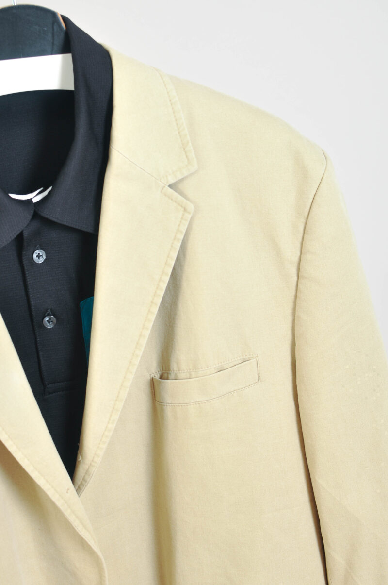 Vintage 00s cotton blazer in light yellow - Image 3